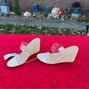Sandales à Plateforme A New Day - Couleur Pêche, Taille 8, 2 Brides, Talon Ultra Haut